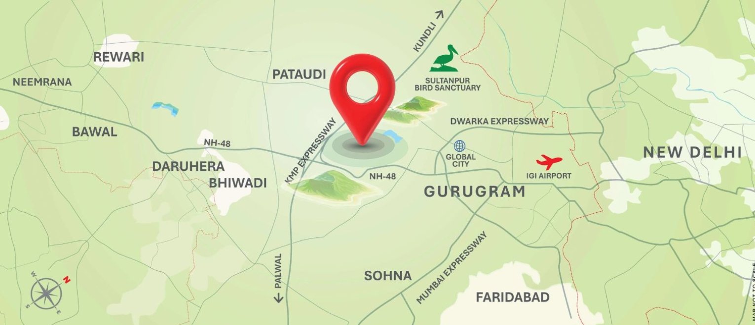 Location map of M3M Industrial Plots Manesar Sector 9 IMT Manesar Haryana