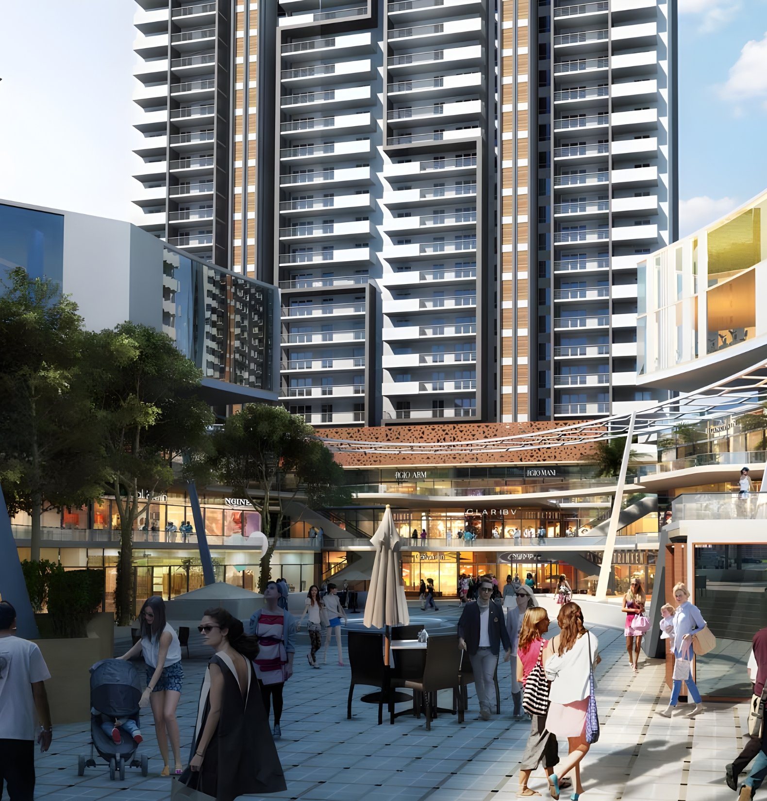 Double and triple height retail frontage at M3M 65th Avenue Gurgaon