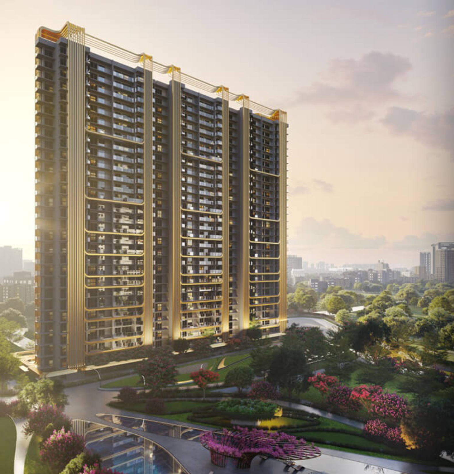 Grand residential architecture at M3M Crown Sector 111 Dwarka Expressway Gurgaon