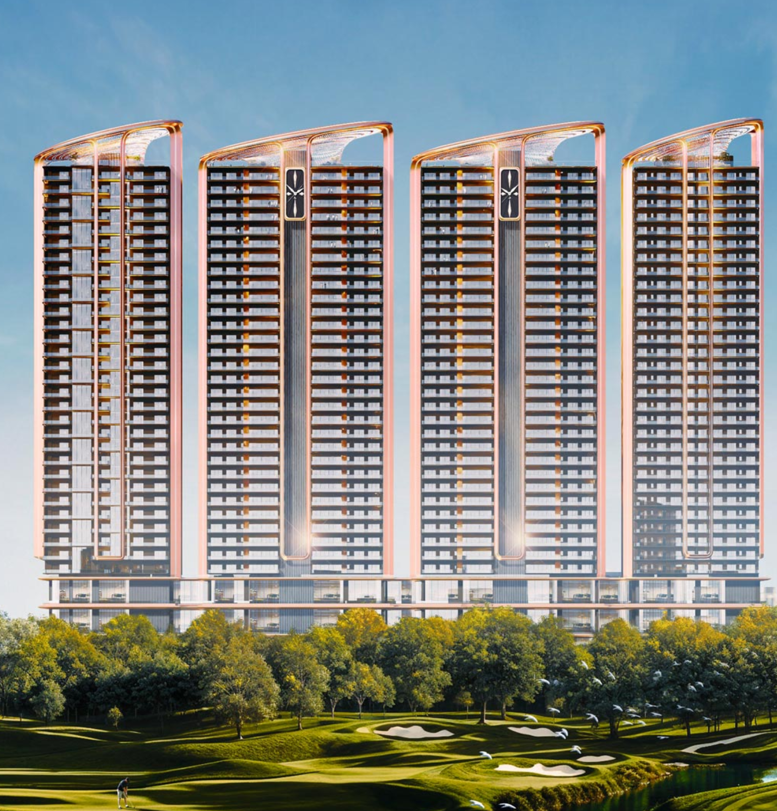 Panoramic landscape and open green views from M3M Jacob & Co Residences Noida