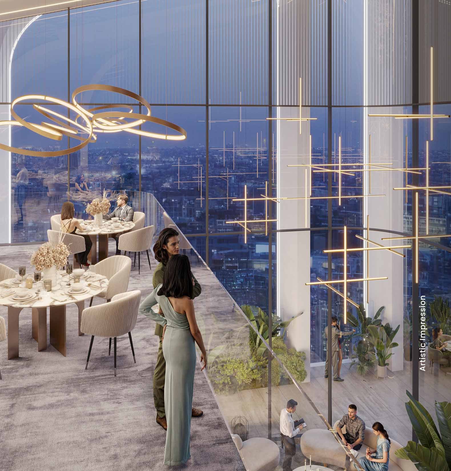 Sky lounge with panoramic views at M3M Opus Sector 67 Gurgaon