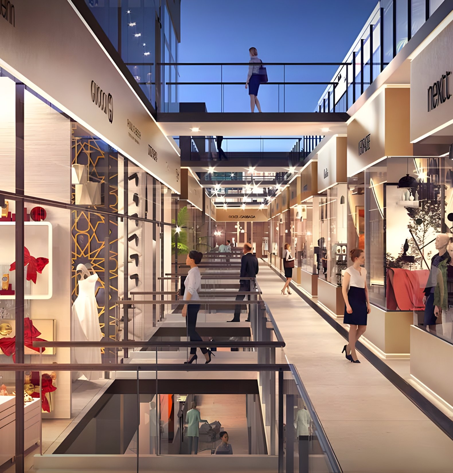 Double-height glass frontage at M3M Prive 73 Gurugram