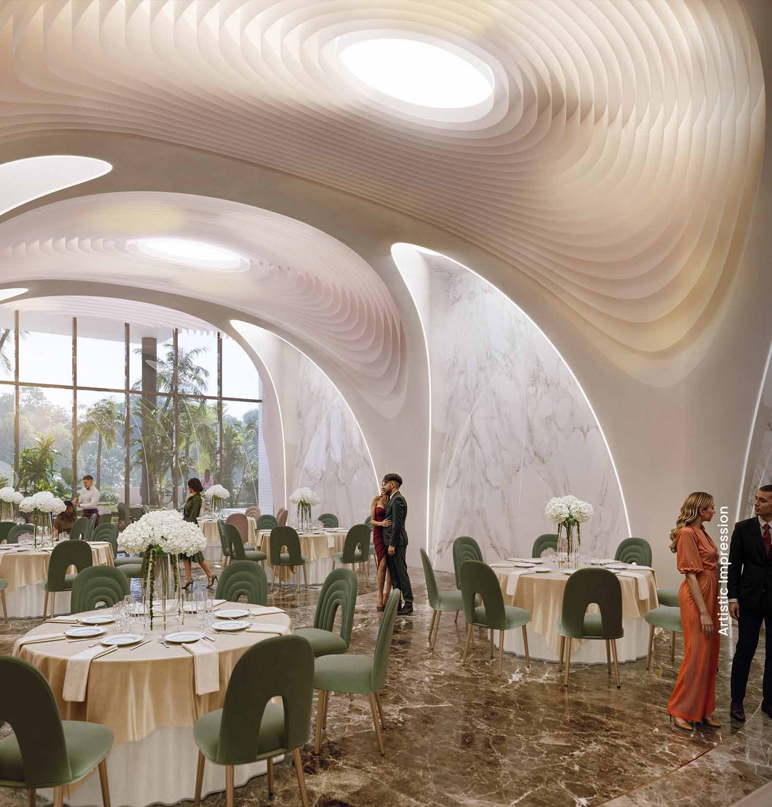 Grand banquet hall for events at M3M St Andrews Gurgaon