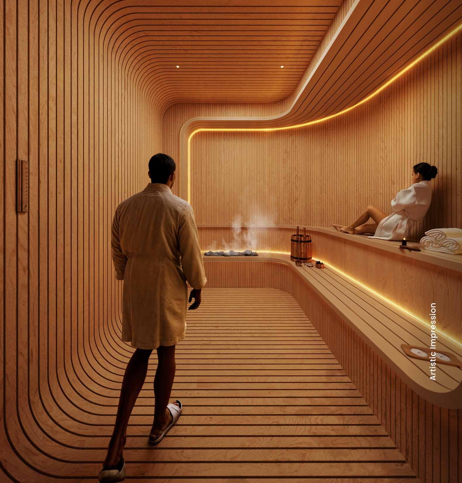 Spa sauna and wellness facilities at M3M The Cullinan Noida